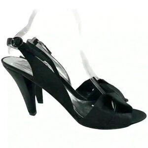 Kenneth Cole womens all my loving heels size 9 black satin party formal